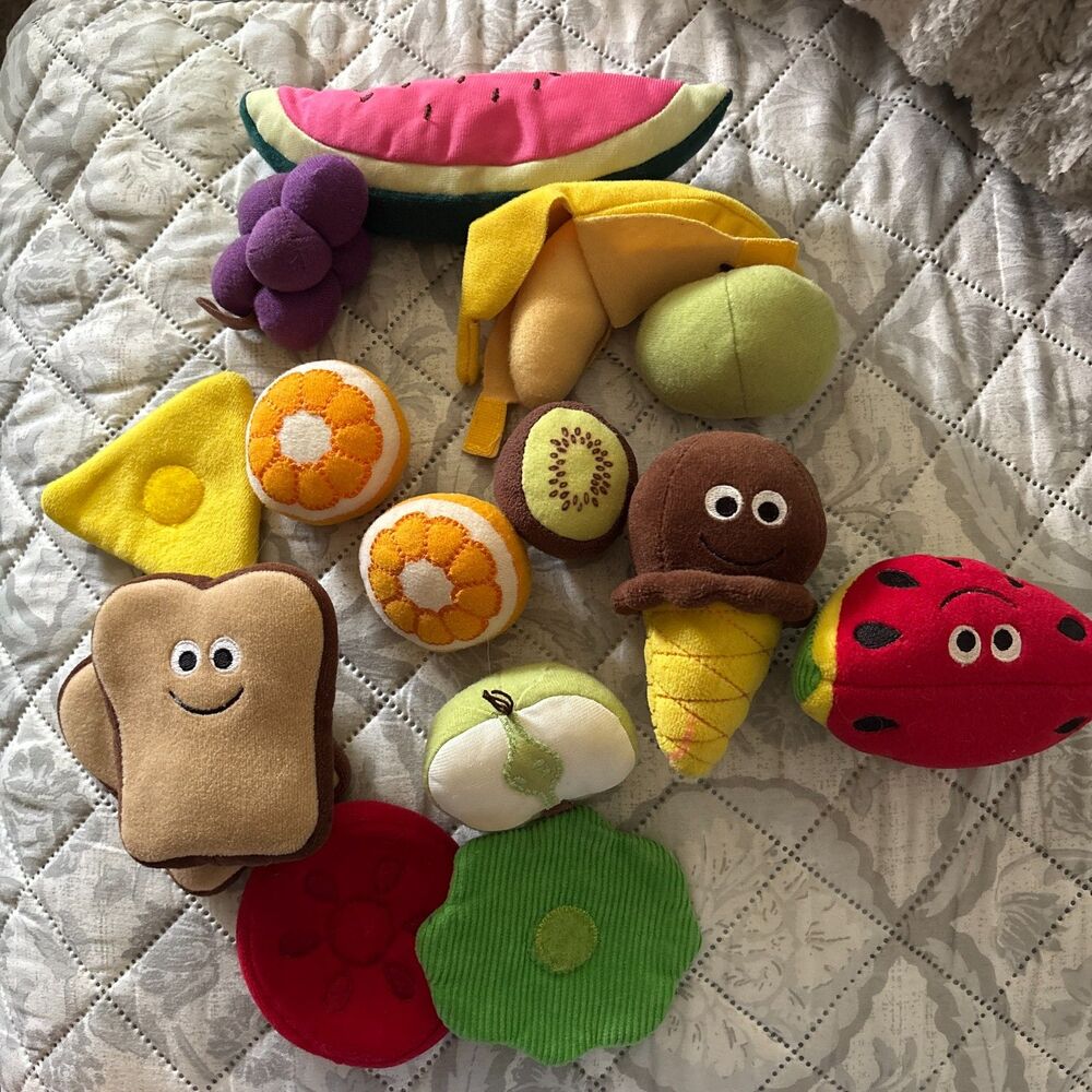 Melissa & Doug Soft Food Plush Sandwich Fruit Play Food Set 15 Pc. Pretend Toy